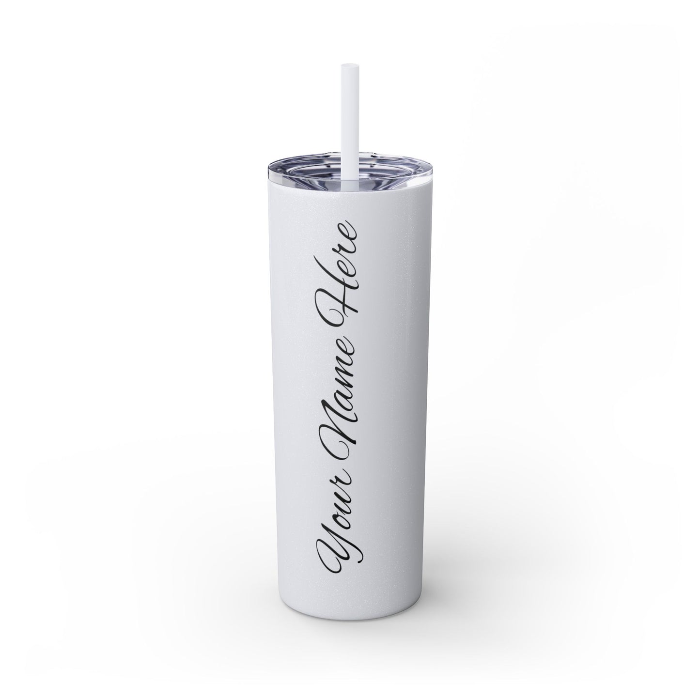 Personalized -Skinny Tumbler with Straw, 20oz