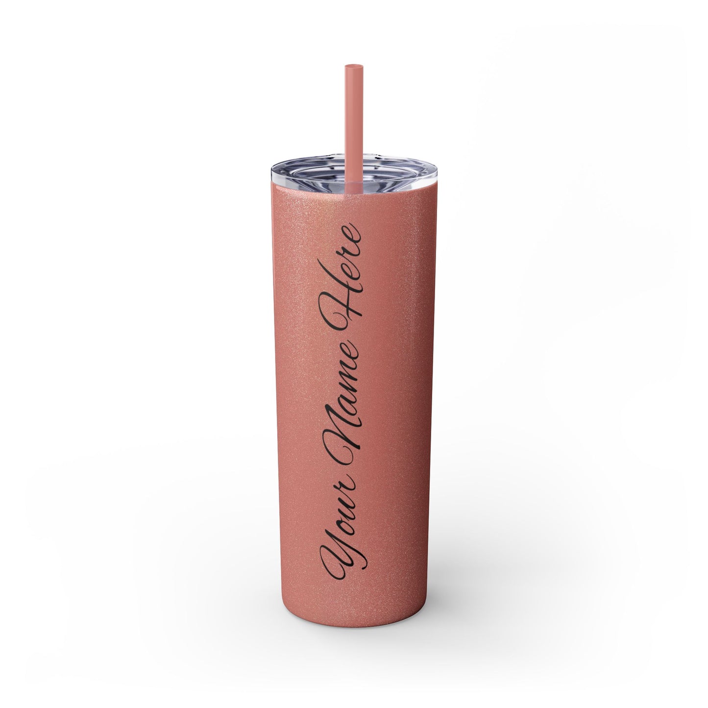 Personalized -Skinny Tumbler with Straw, 20oz