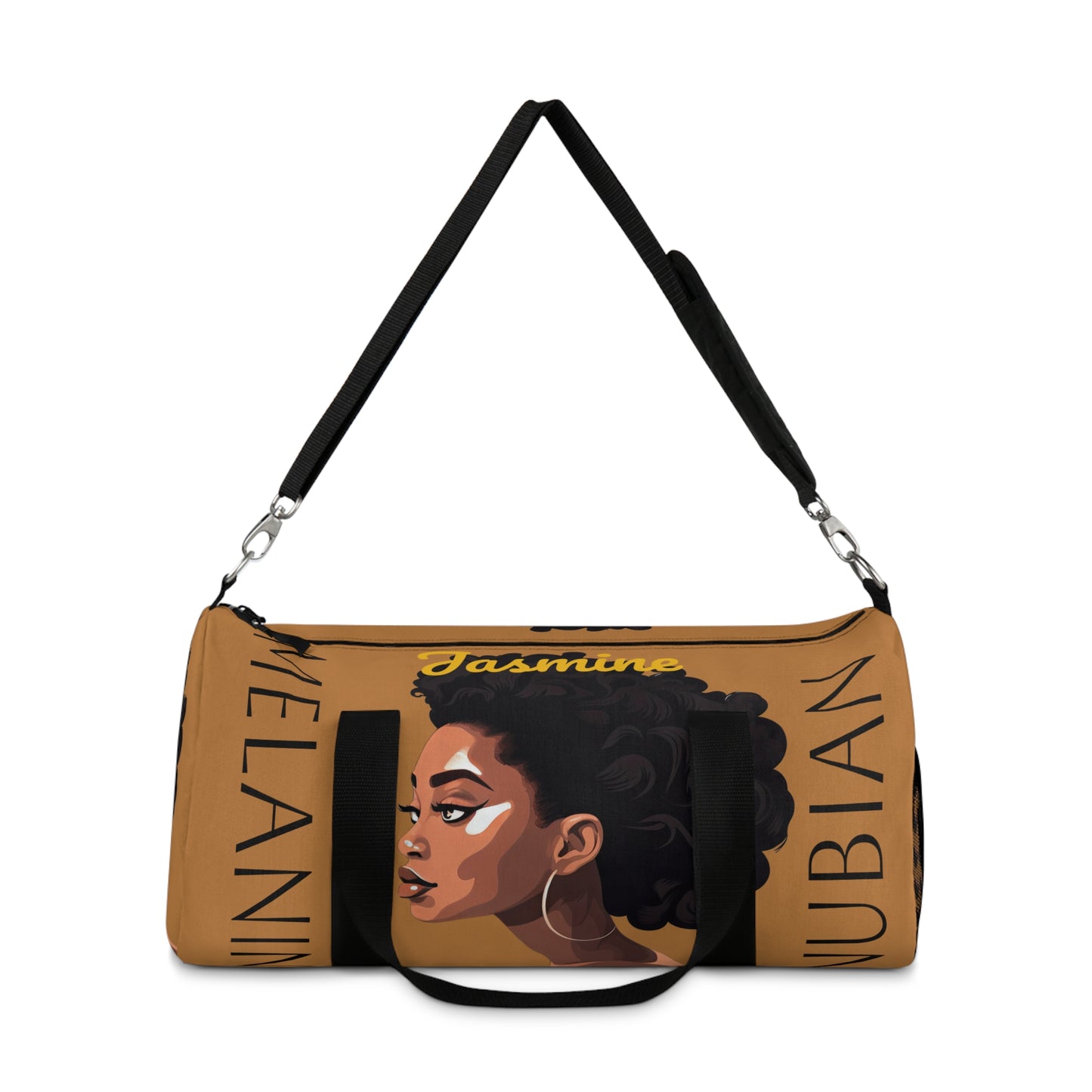 Personalized Melanin, Black Girl, Nubian Queen Duffel Bag