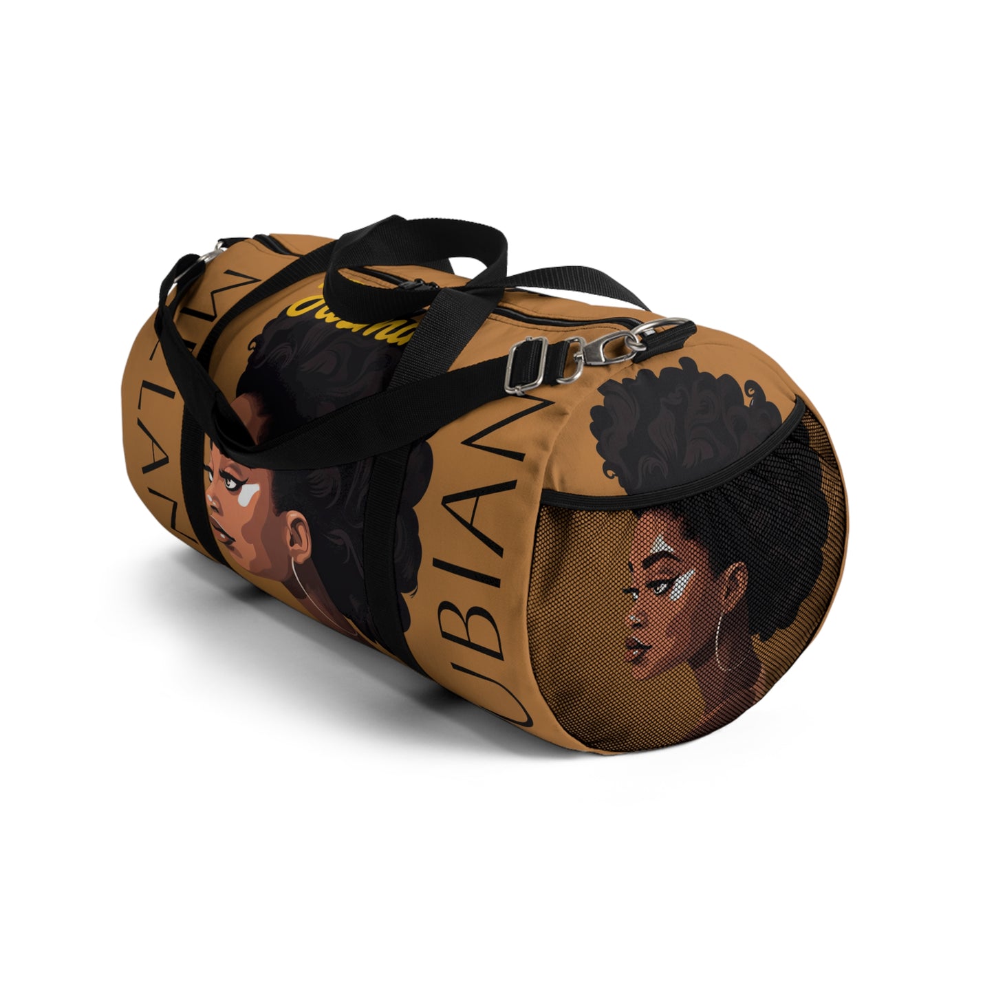 Personalized Melanin, Black Girl, Nubian Queen Duffel Bag