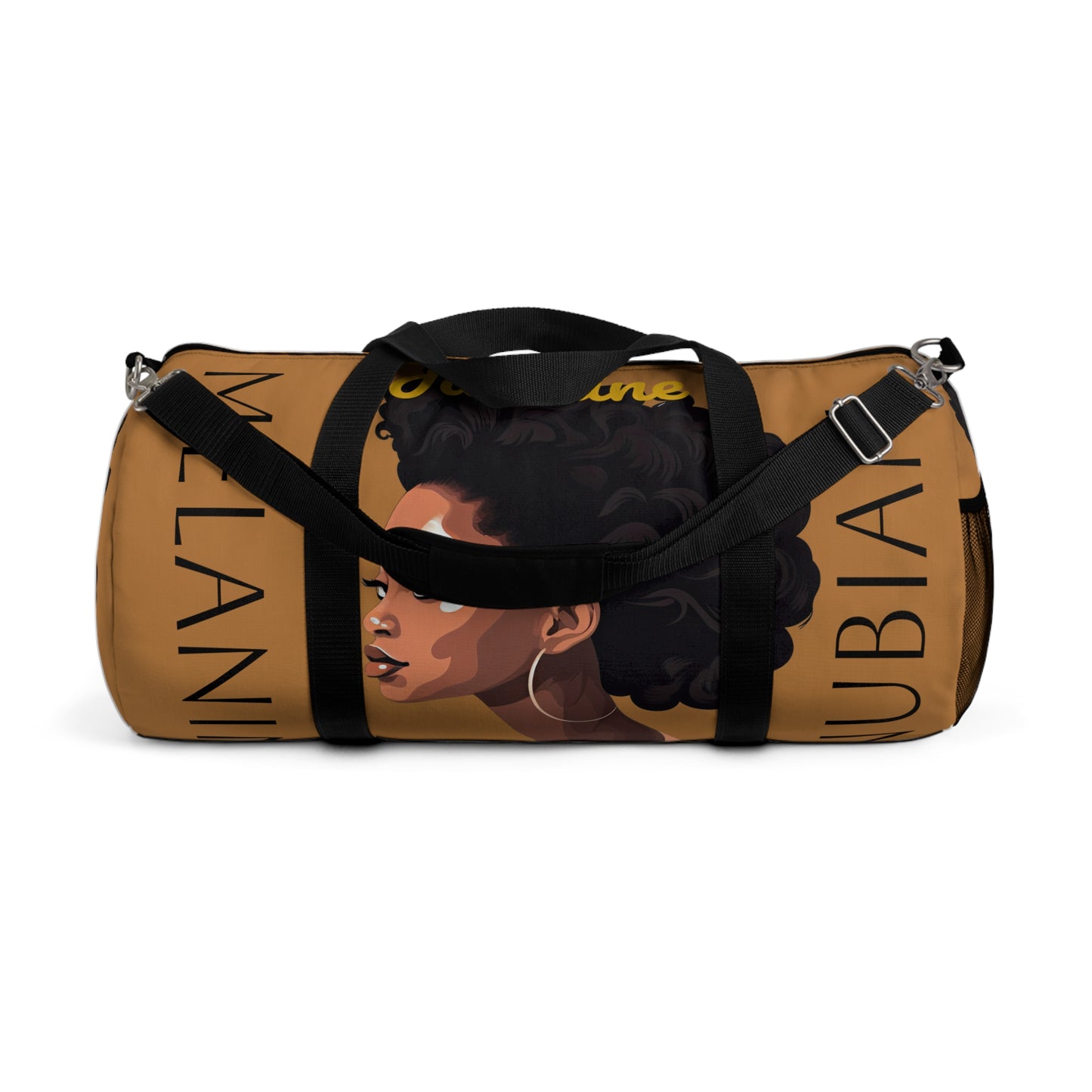 Personalized Melanin, Black Girl, Nubian Queen Duffel Bag