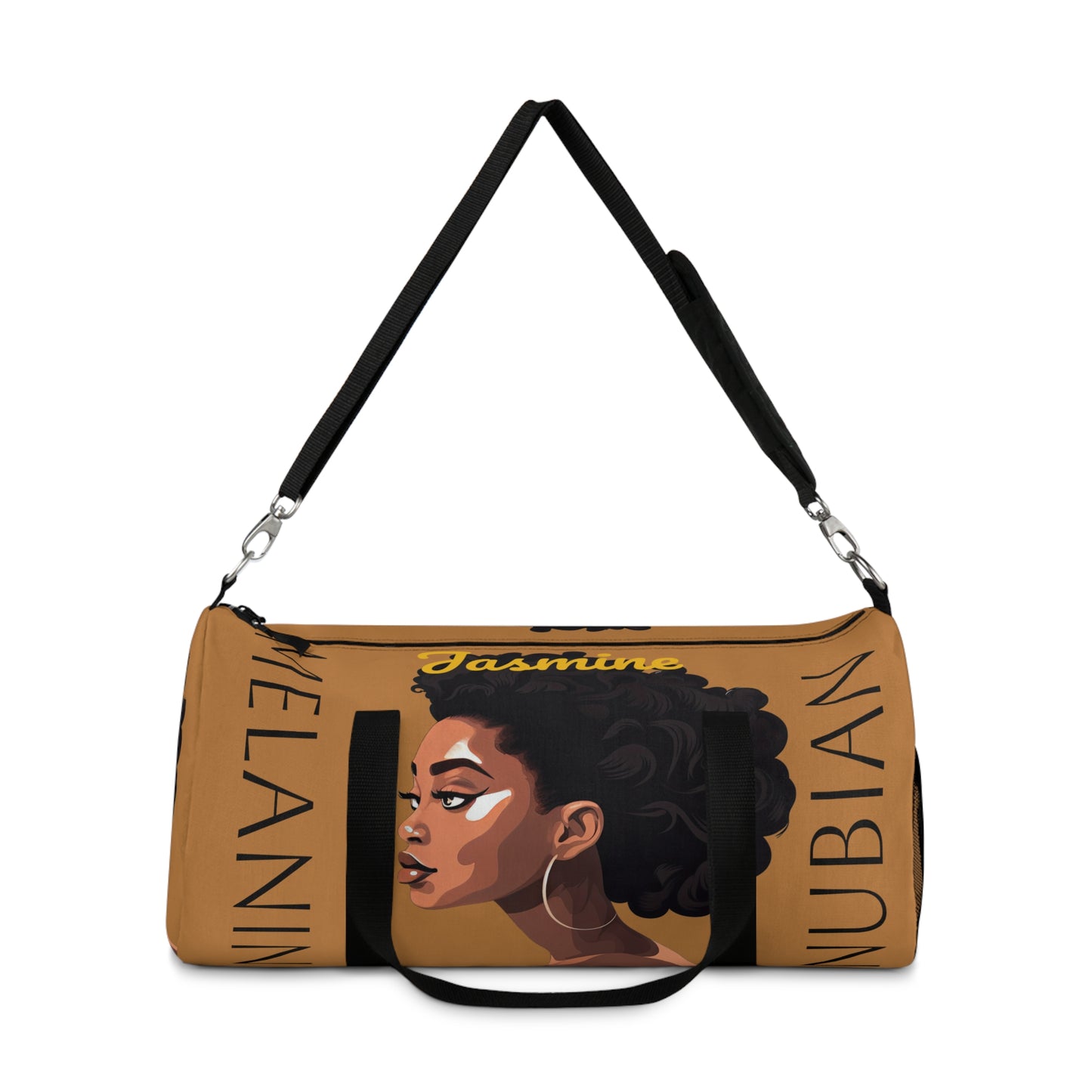 Personalized Melanin, Black Girl, Nubian Queen Duffel Bag