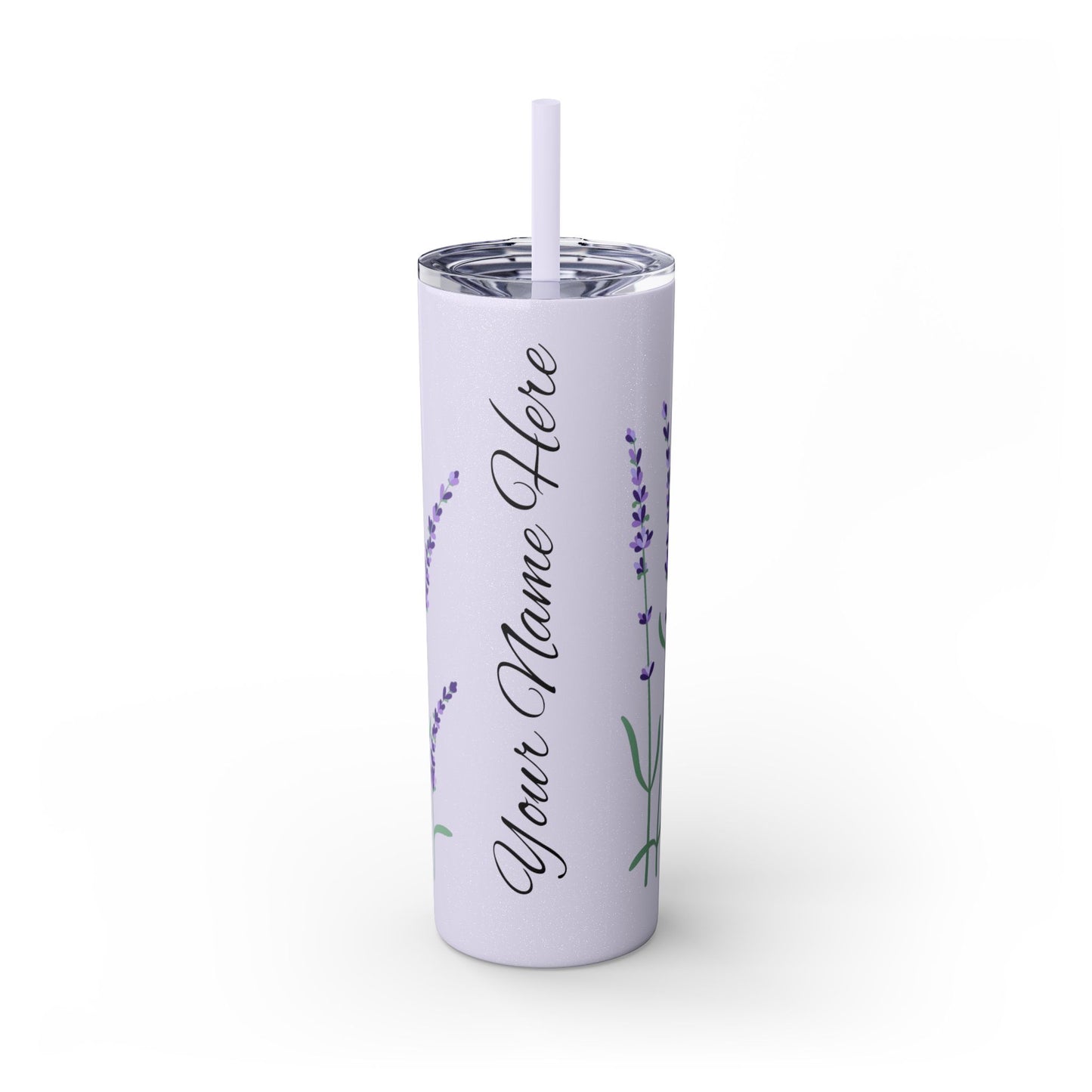 Personalized -Skinny Tumbler with Straw, 20oz