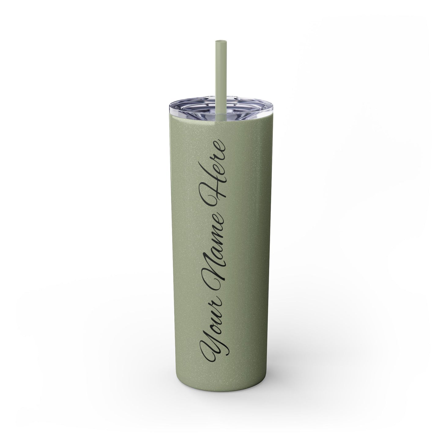 Personalized -Skinny Tumbler with Straw, 20oz