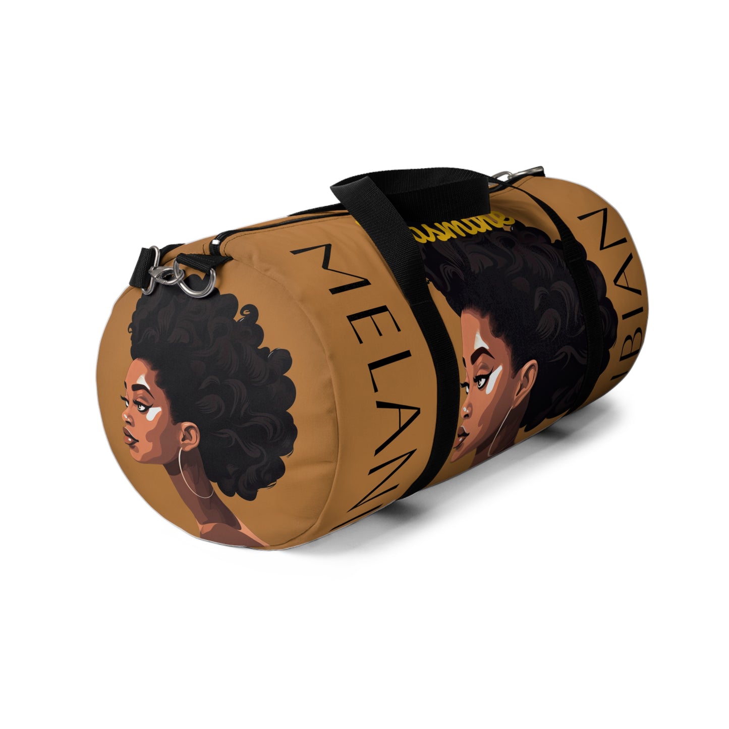 Personalized Melanin, Black Girl, Nubian Queen Duffel Bag